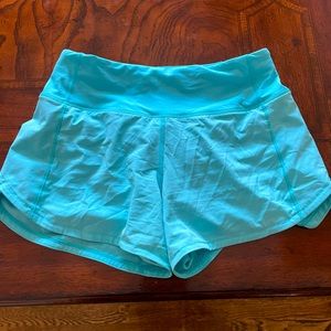 size 2 blue lululemon shorts